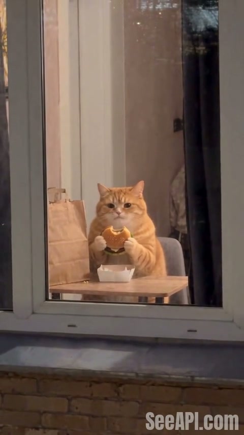 The Tabby Caught Mid-Bite