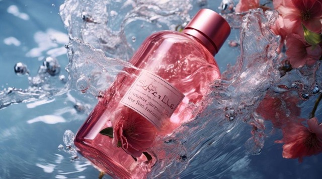 Elegant Crystal Perfume Advertising
