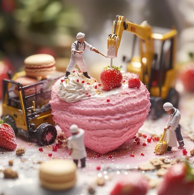 Whimsical Miniature Cake Decoration